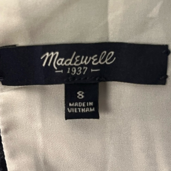 Madewell Black and White Grid Backless Dress - Picture 2 of 5